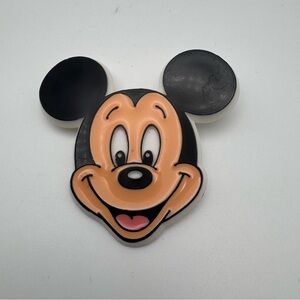 Rare Vintage Disney Plastic Mickey Mouse Pin ~ Made USA ~ Monogram Products